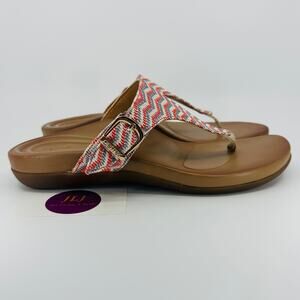Aetrex Women's Rita Coral Orthopedic Comfort Thong Sandals Size 40 EU/ 9-9.5 US